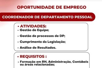 Vaga para Coordenador de DP