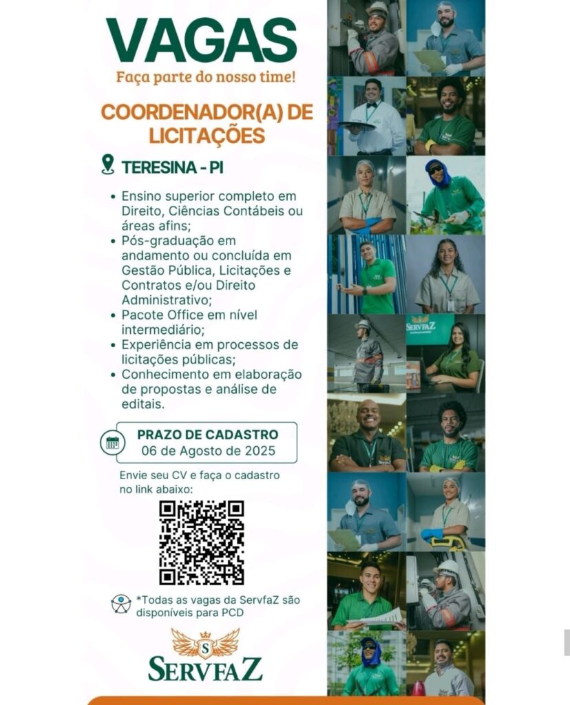 Vaga para Coordenador(a) de Licitações