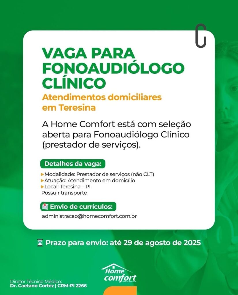 Vaga para Fonoaudiólogo Clínico