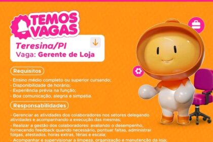 Vaga para Gerente de Loja