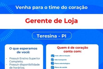 Vaga para Gerente de Loja