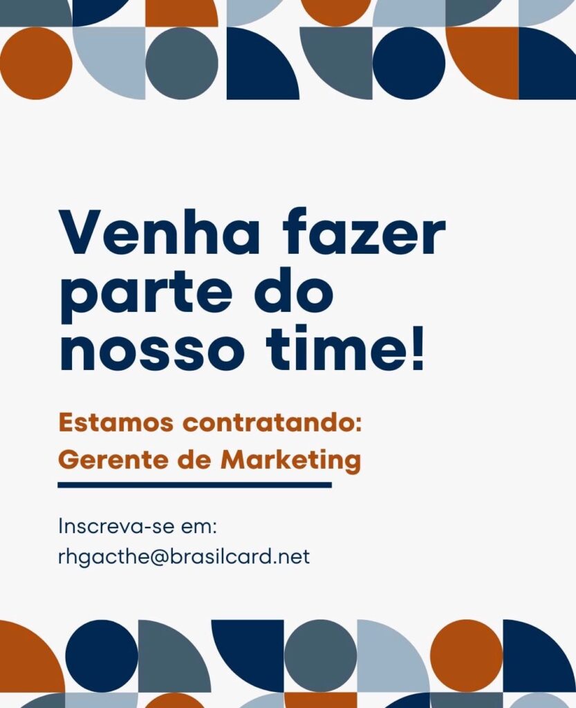 Vaga para Gerente de Marketing
