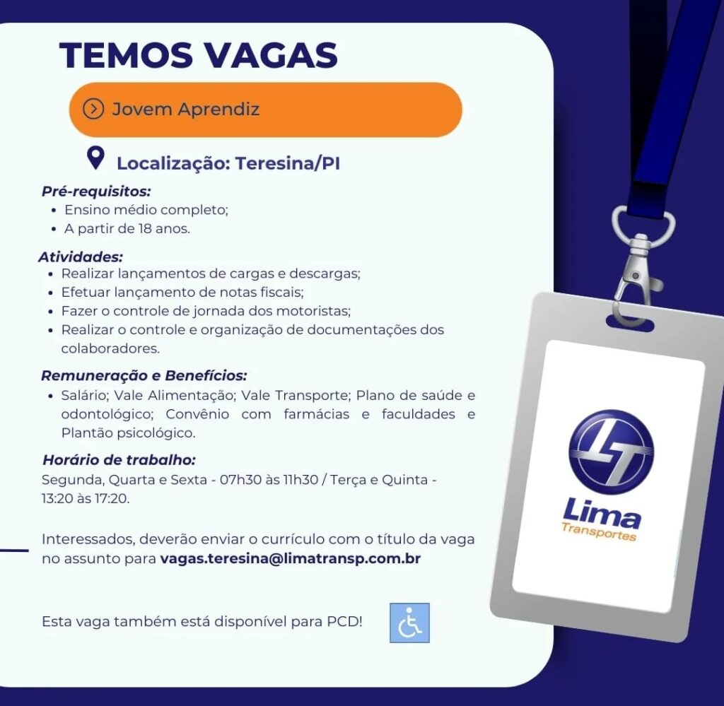 Vaga para Jovem Aprendiz