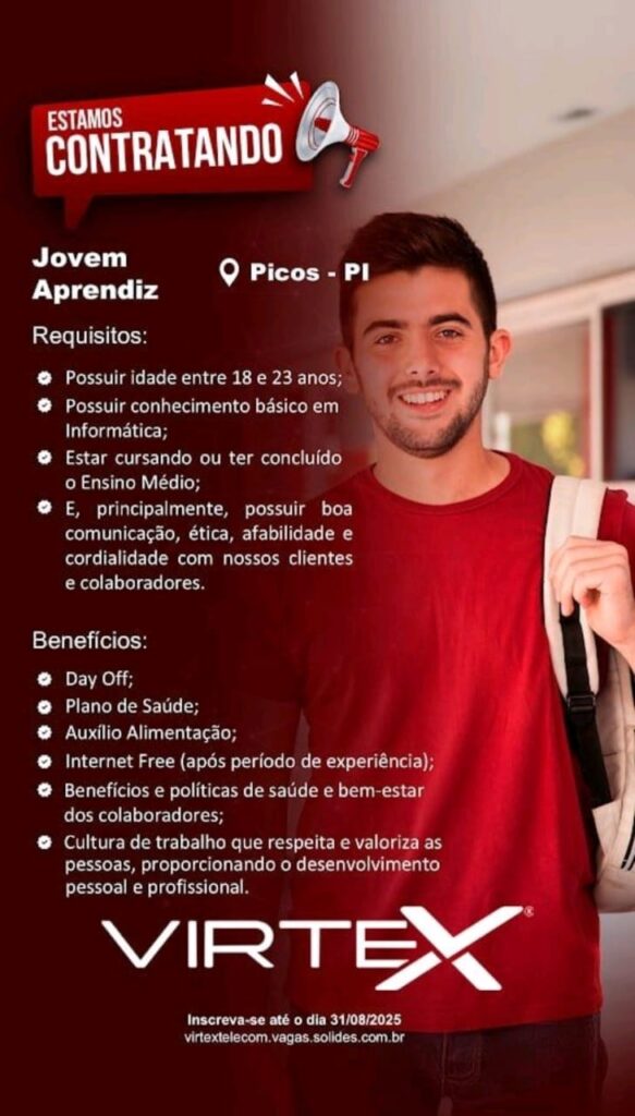 Vaga para Jovem Aprendiz em Picos