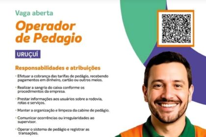 Vaga para Operador de Pedágio em Uruçuí