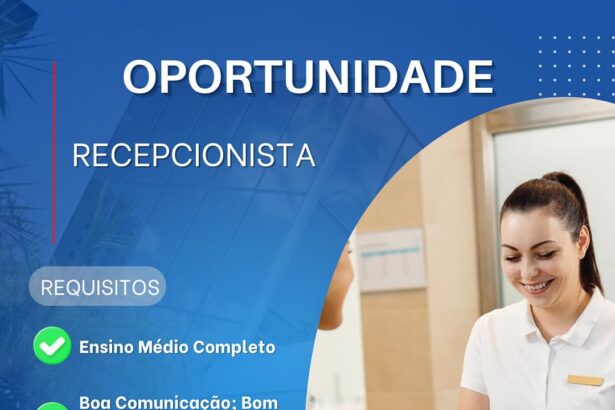 Vaga para Recepcionista