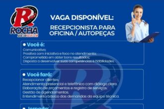 Vaga para Recepcionista para Oficina