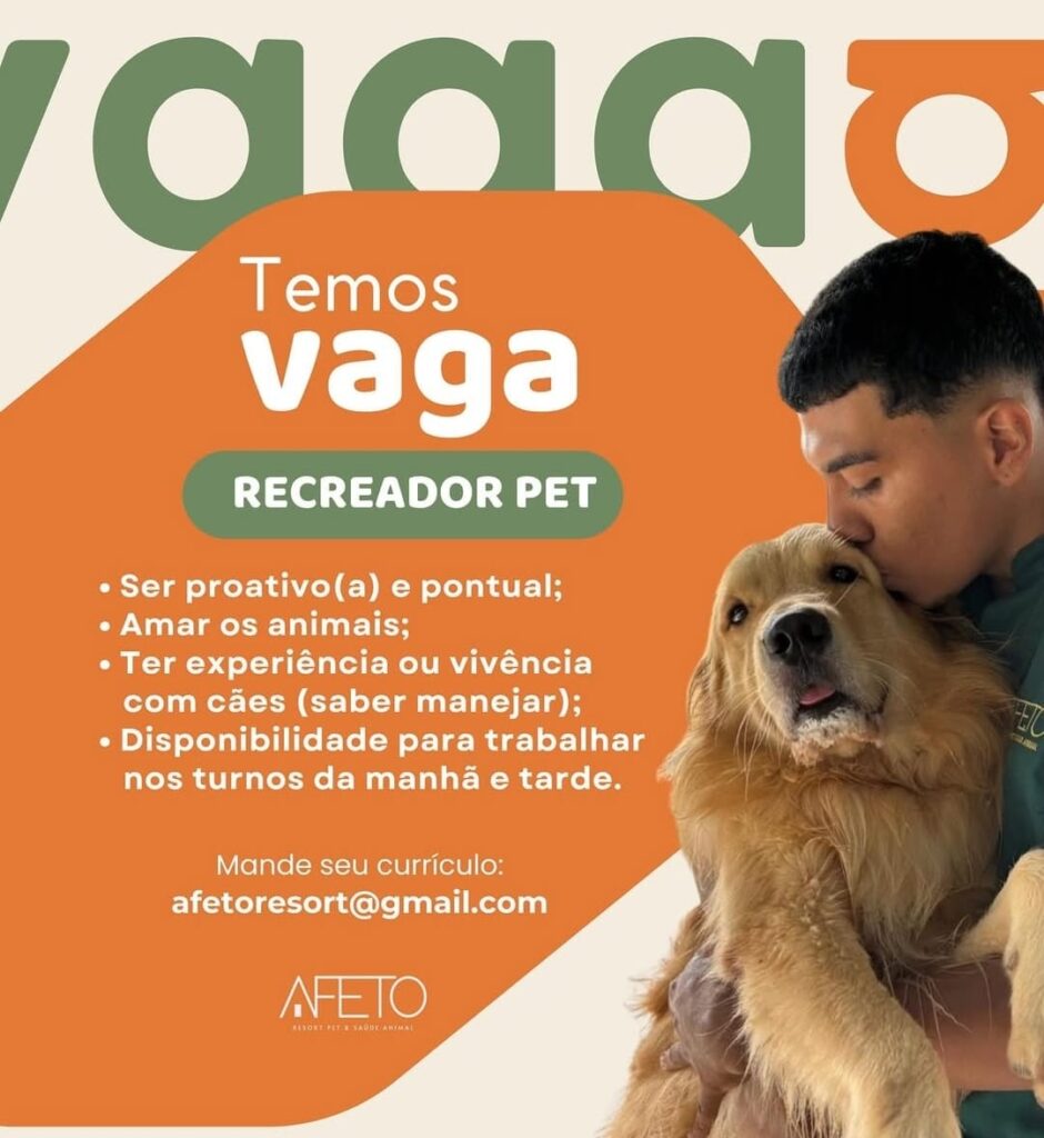 Vaga para Recreador Pet