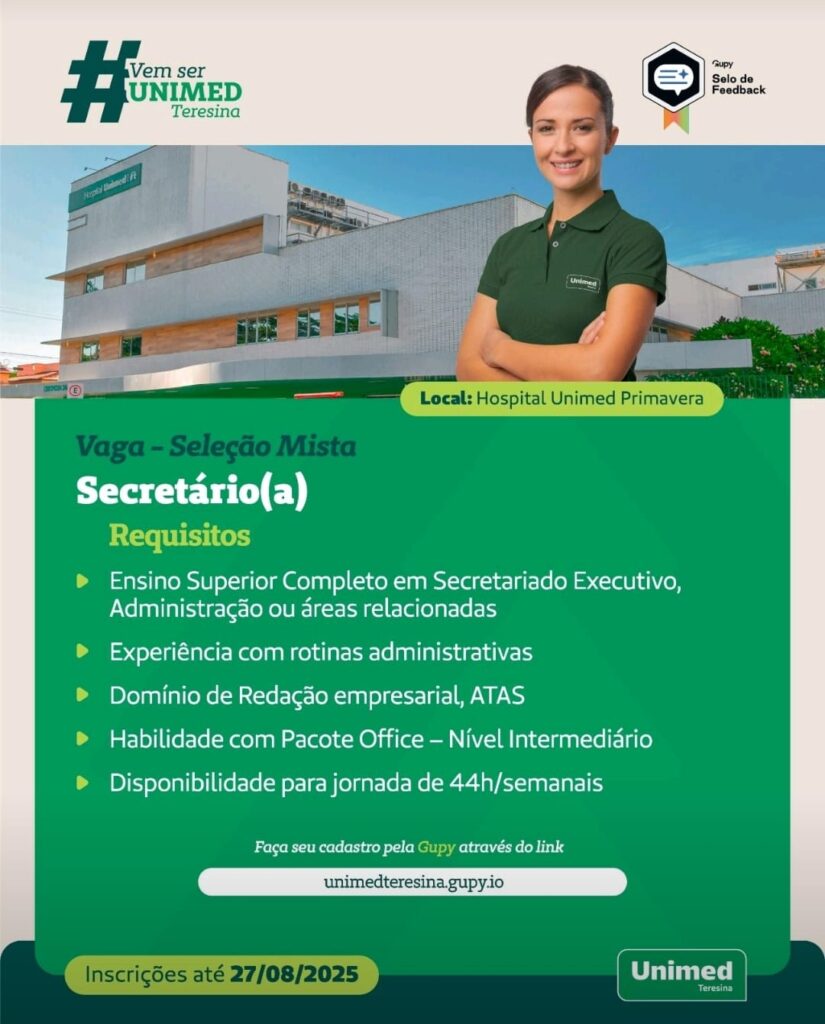 Vaga para Secretário(a)