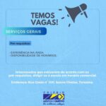 Vaga para Serviços Gerais