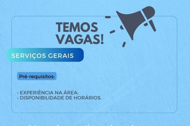 Vaga para Serviços Gerais