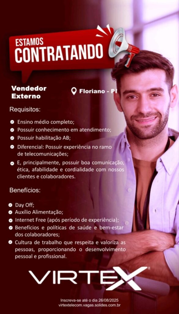 Vaga para Vendedor Externo