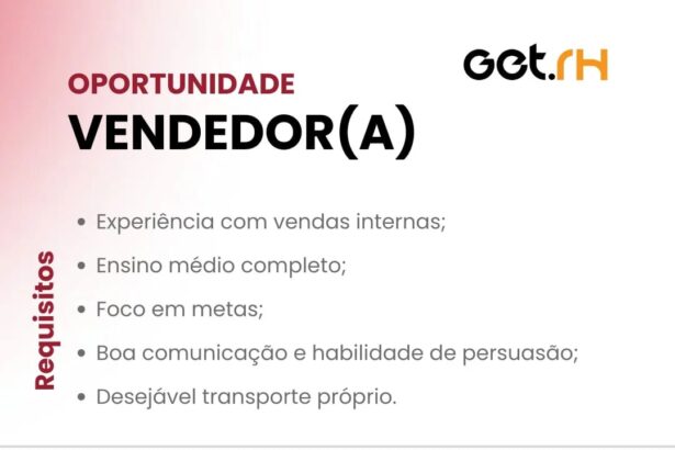 Vaga para Vendedor(a)