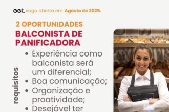 Vagas para Balconista de Panificadora