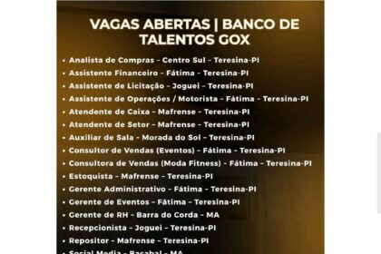 Diversas vagas