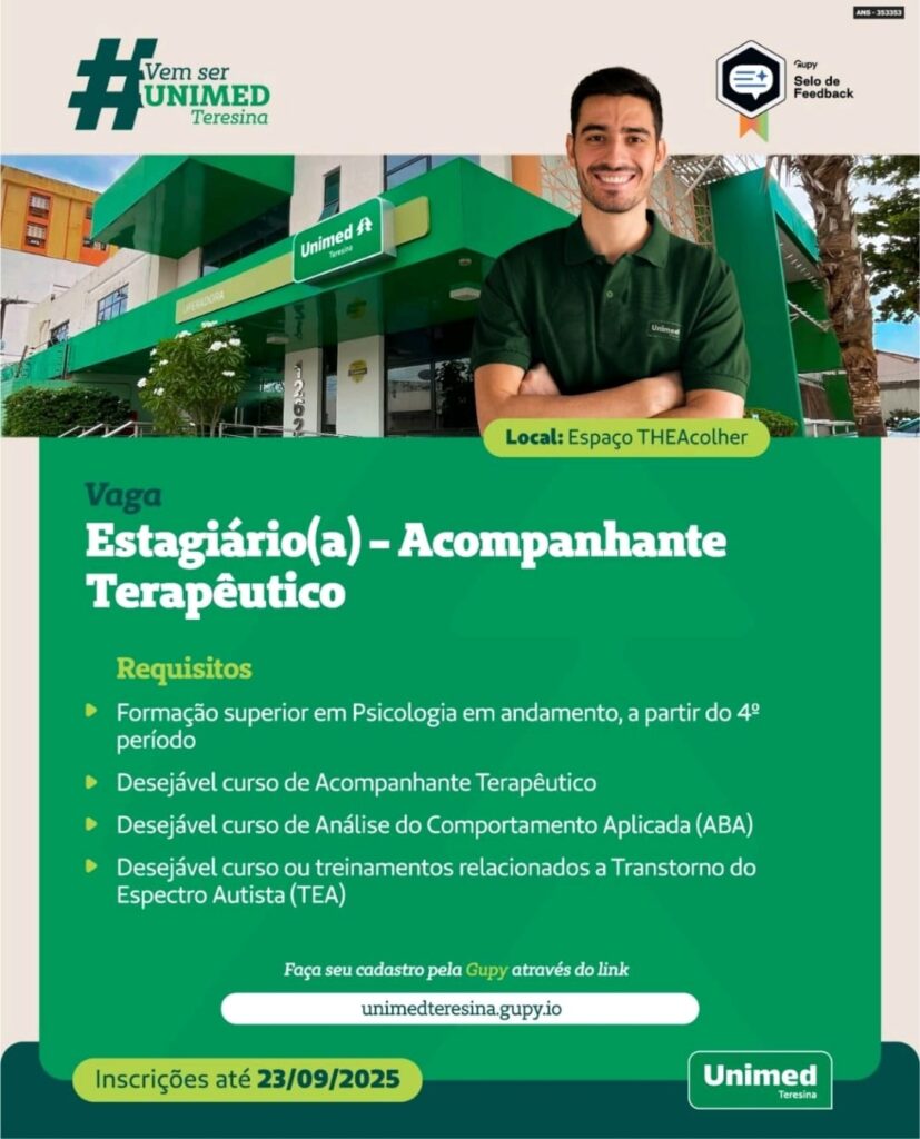 Vaga de Estágio para Acompanhante Terapêutico