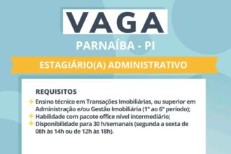 Vaga de Estágio para Administração em Parnaíba