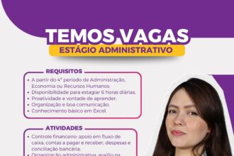 Vaga de Estágio para Administrativo