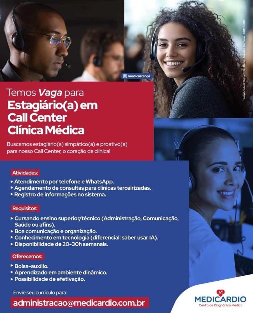 Vaga de Estágio para Call Center