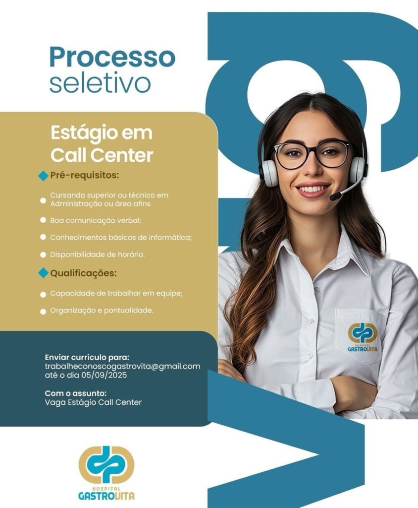 Vaga de Estágio para Call Center