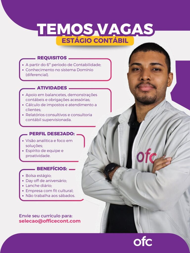 Vaga de Estágio para Contábil 
