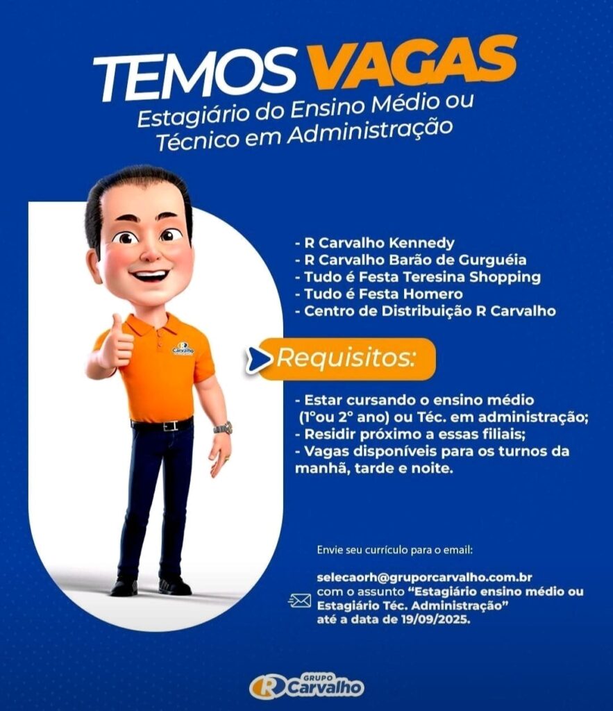 Vaga de Estágio para Ensino Médio