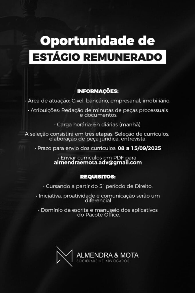 Vaga de Estágio para Ensino Superior