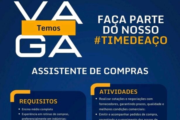 Vaga para Assistente de Compras
