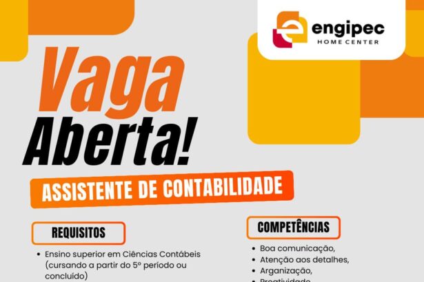 Vaga para Assistente de Contabilidade