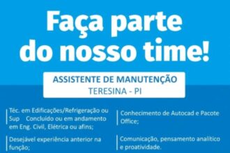 Vaga para Assistente de Manutenção