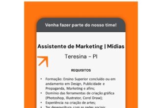 Vaga para Assistente de Marketing
