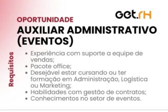 Vaga para Auxiliar Administrativo