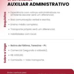 Vaga para Auxiliar Administrativo