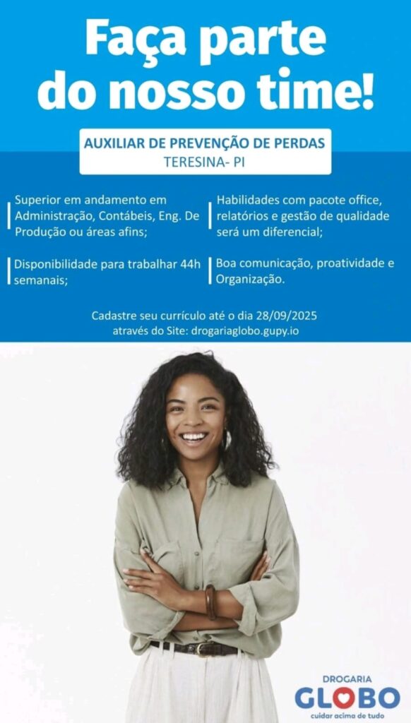 Vaga para Auxiliar de Prevenção de Perdas