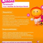 Vaga para Auxiliar de Serviços Gerais