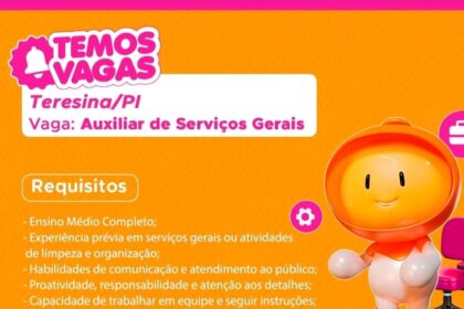 Vaga para Auxiliar de Serviços Gerais