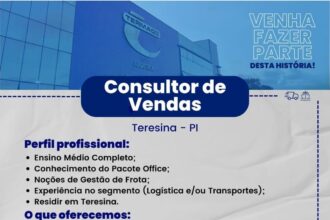 Vaga para Consultor de Vendas