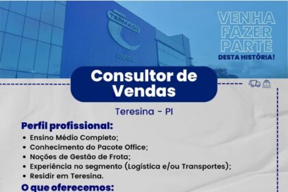 Vaga para Consultor de Vendas