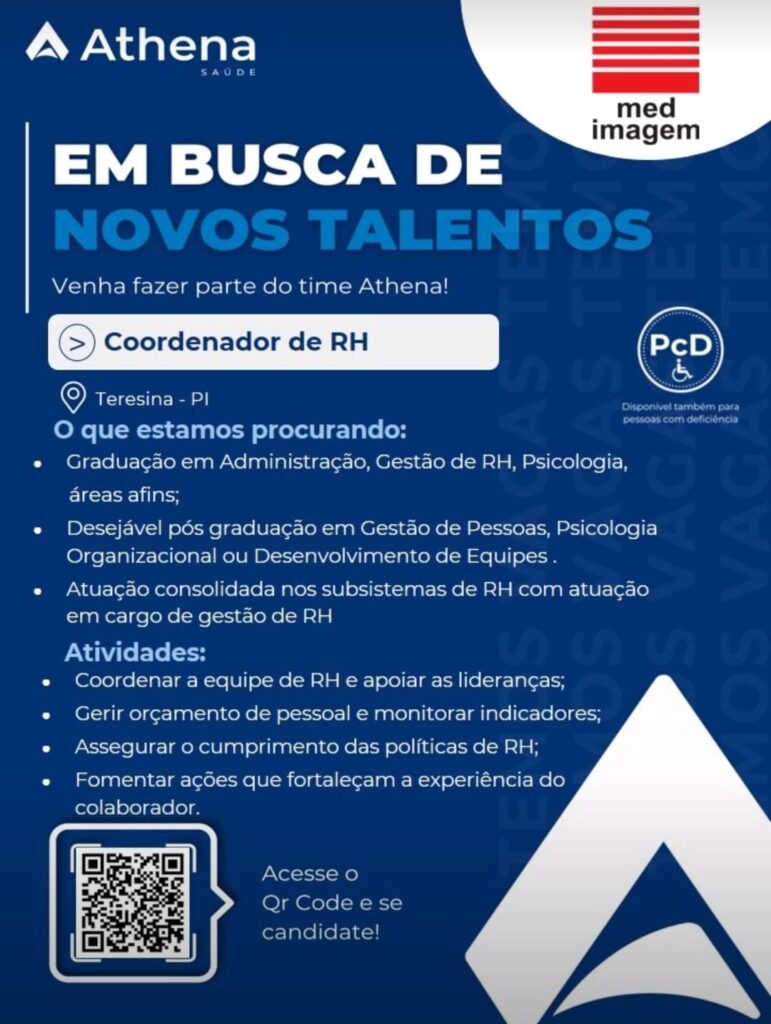 Vaga para Coordenador de RH