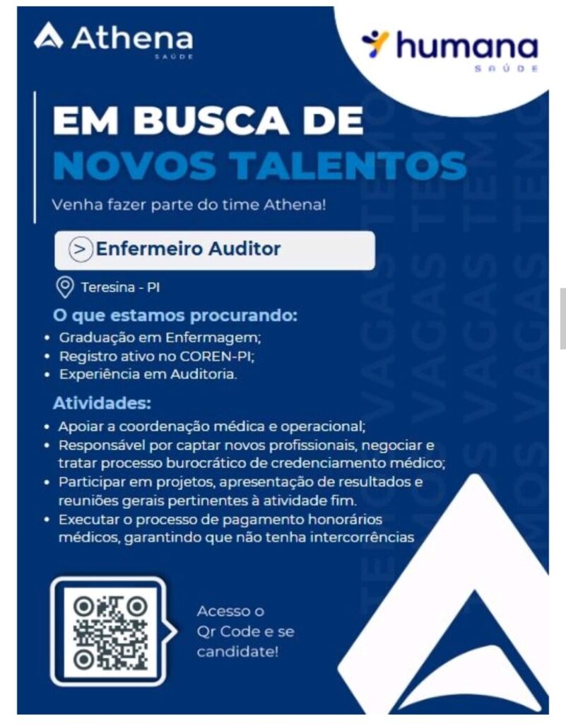 Vaga para Enfermeiro Auditor