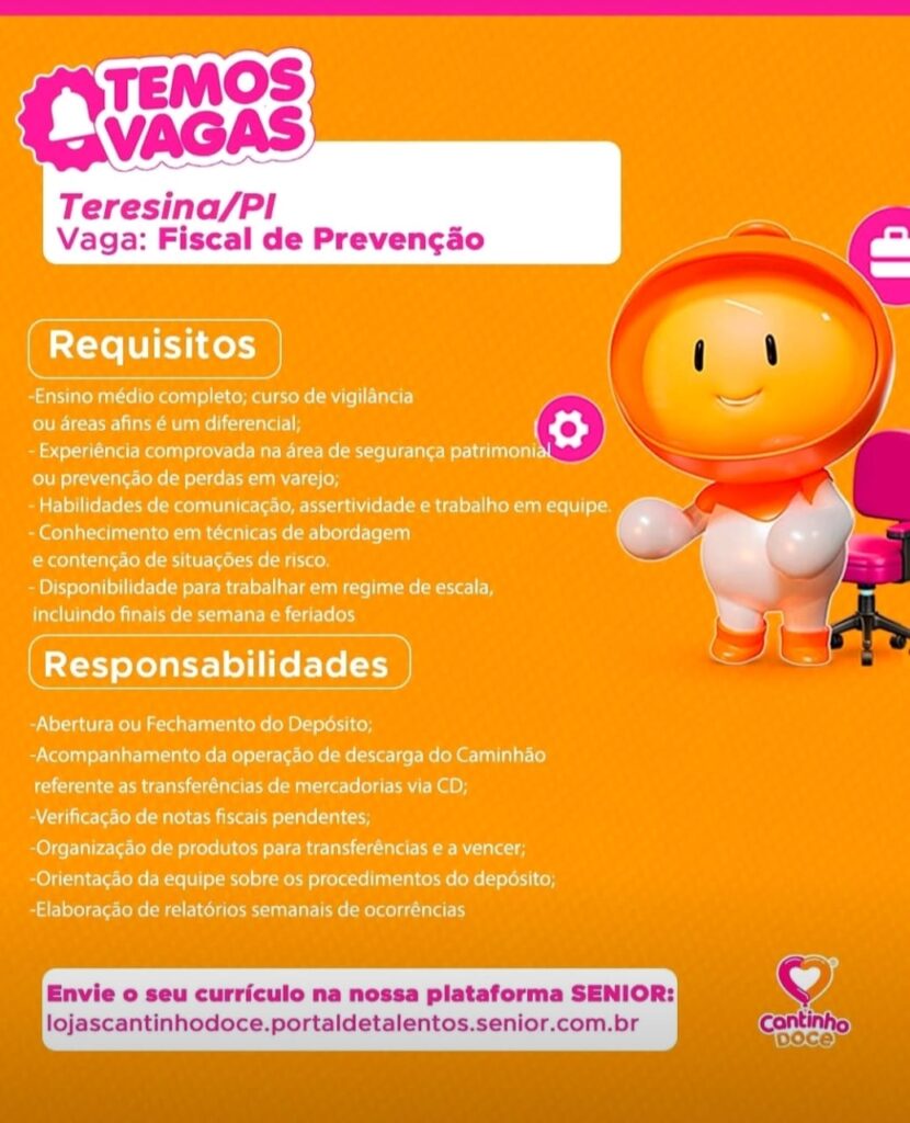 Vaga para Fiscal de Prevenção