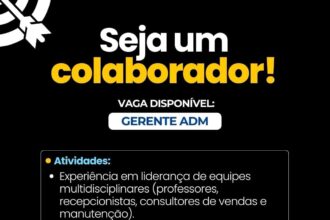 Vaga para Gerente ADM em Parnaíba