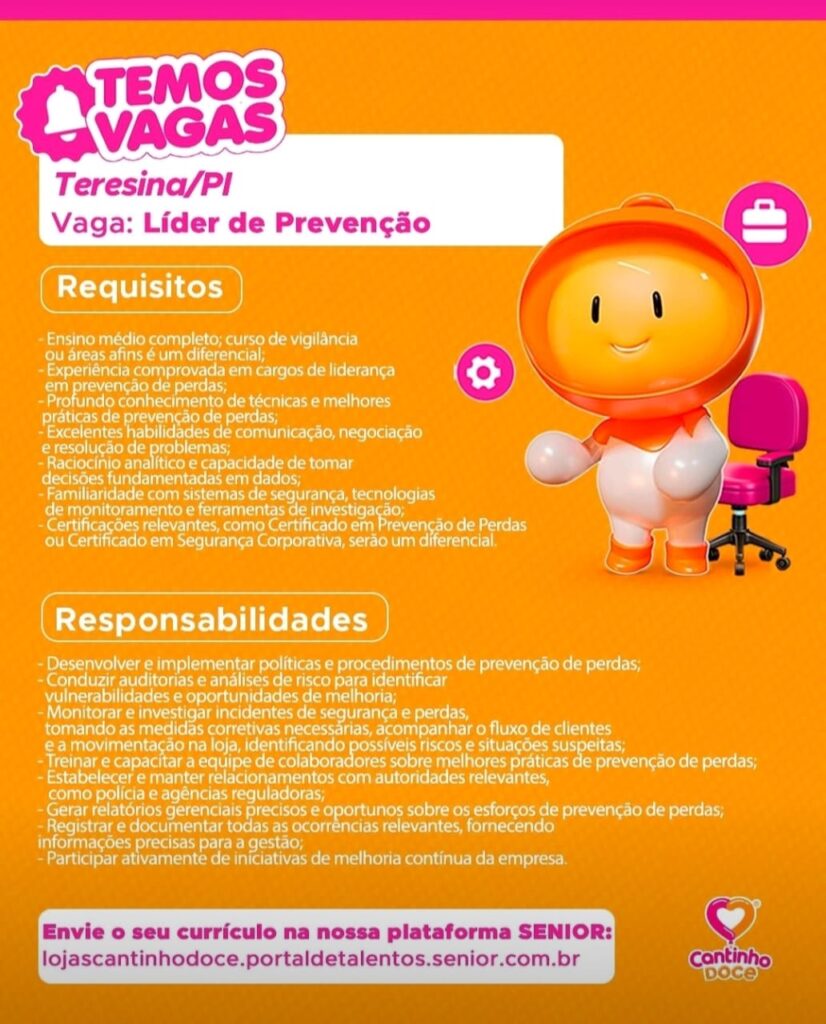 Vaga para Líder de Prevenção