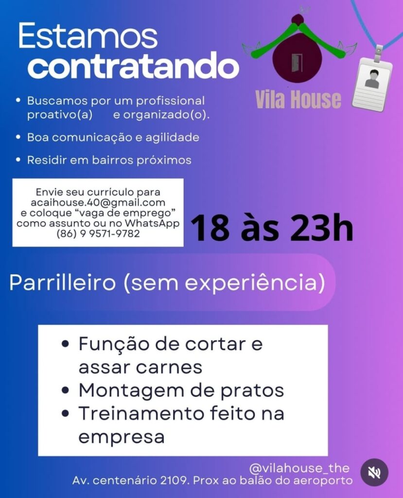 Vaga para Parrileiro