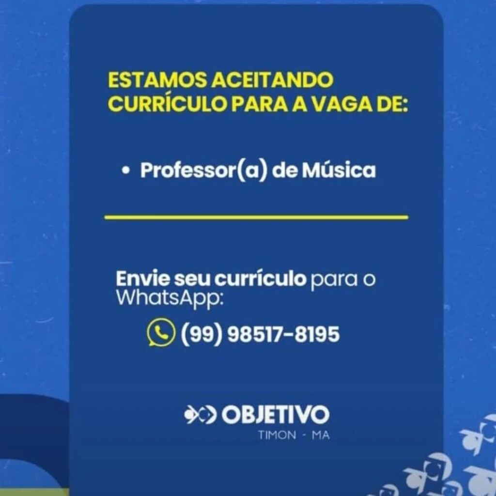 Vaga para Professor(a) de Música