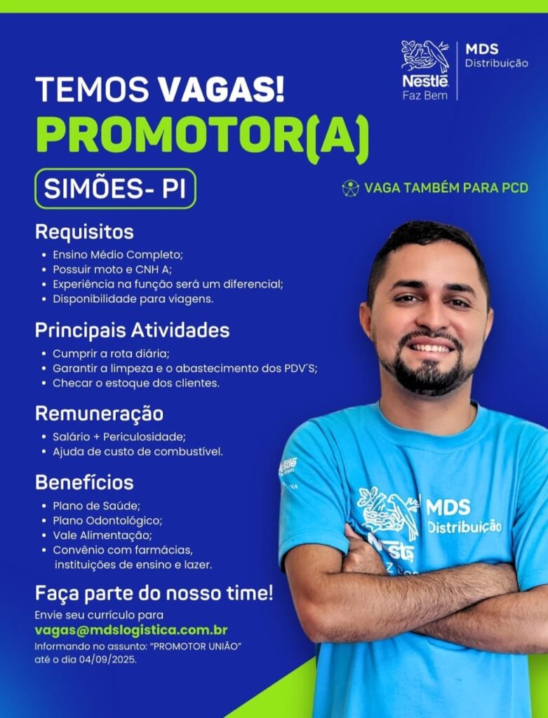Vaga para Promotor(a) em Simões