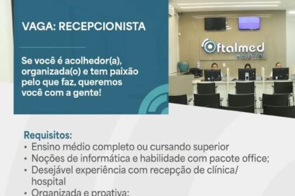 Vaga para Recepcionista