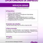 Vaga para Serviços Gerais