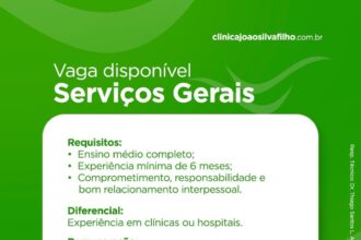 Vaga para Serviços Gerais em Parnaíba