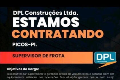 Vaga para Supervisor de Frota em Picos